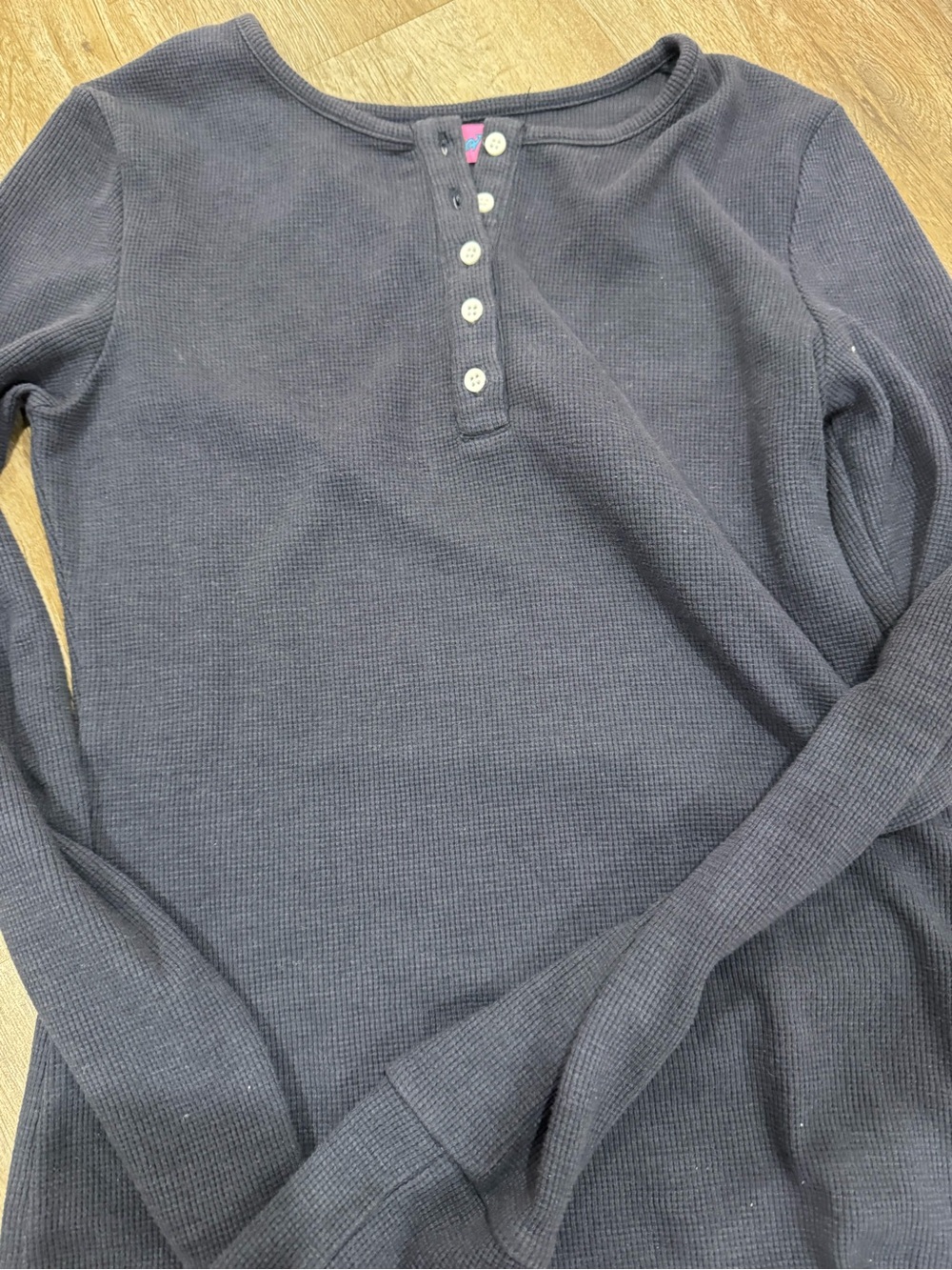 Henley Long Sleeve Shirt - Dark Navy